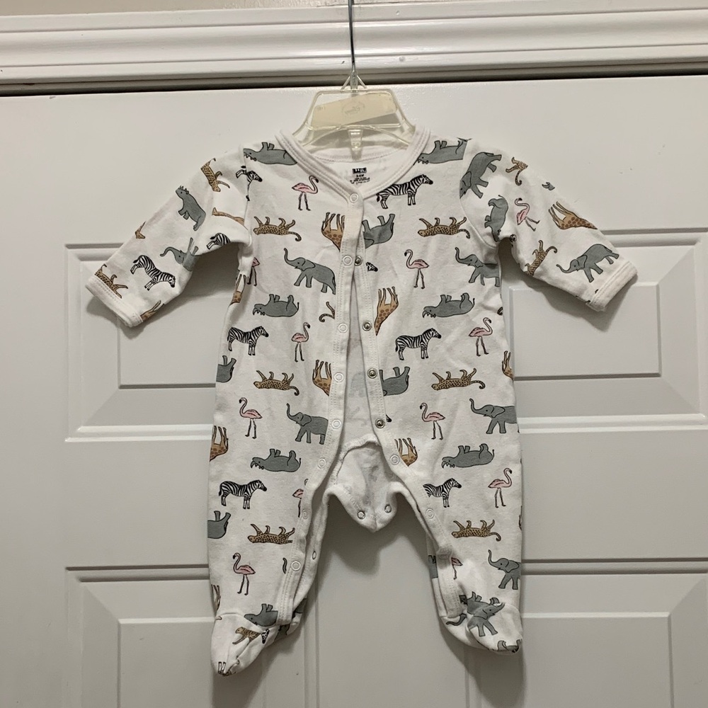 FREE 100% Cotton Animal Print Kids One Piece Size 3-6 Months